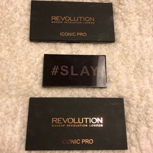 Lot of 3 Makeup Revolution eyeshadow palettes
